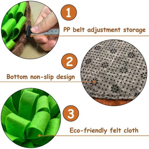 Pet Snuffle Mat for Dogs,Interactive Feed Puzzle for Boredom,Encourages Natural - Picture 3 of 7